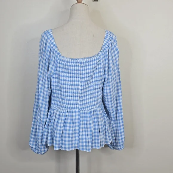 Torrid Smocked Bodice Long Sleeve Crop Blouse 2XL - Picture 2 of 4